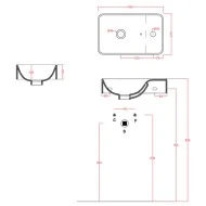 Artceram Savon umywalka wisząca 27x45 cm przelew LML003 Umywalki do łazienek