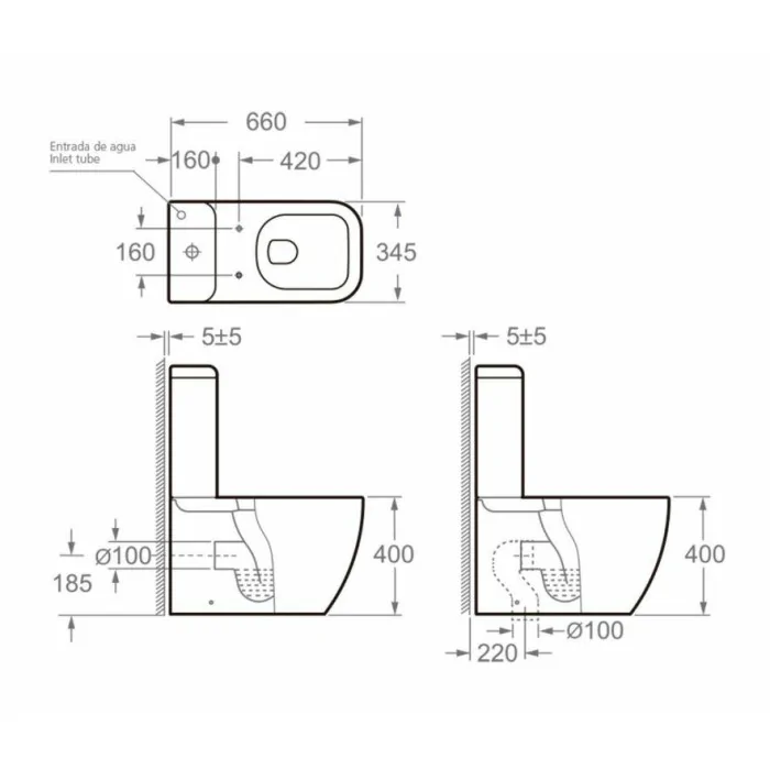 Kompakt wc Toledo New BATHCO Kompakty WC