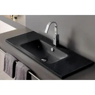 Bathco Montevideo Negro prostokątna umywalka meblowa 81x46 czarna 4012NEG Umywalki do łazienek