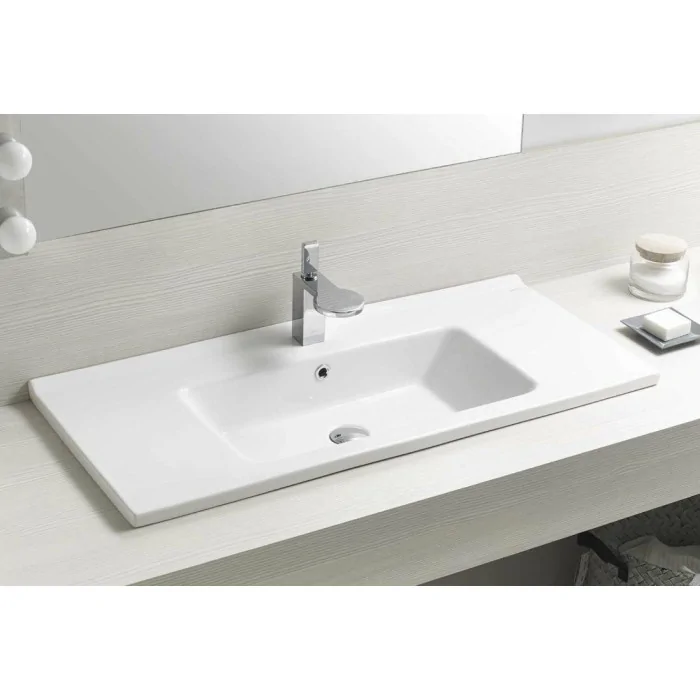 Bathco Riga 100 cm umywalka wisząca / wpuszczana 4101 Umywalki do łazienek