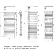 Grzejnik Flag Bis 1164x600 Biały LUXRAD podłączenie ZDL