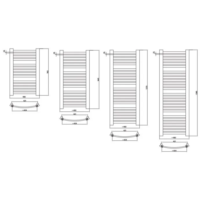 Luxrad Kastor grzejnik łazienkowy 765x480 biały KAST7654801