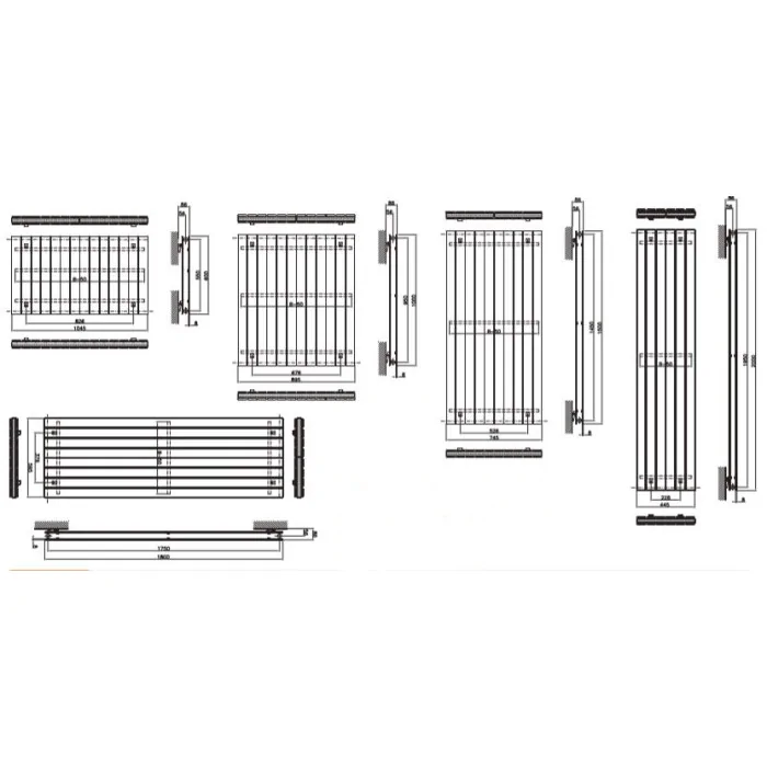 Grzejnik Niagara podwójna 1800 x 445 PIONOWA Biała Luxrad