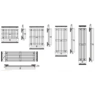 Grzejnik Niagara podwójna 1800 x 445 PIONOWA Biała Luxrad