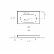 Bathco Ice umywalka meblowa 65x35 0516 Umywalki do łazienek