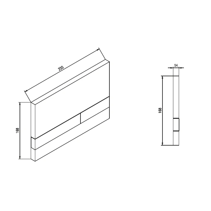 Przycisk Exclusive 2.0 WERIT Stal szczotkowana 167-34005353-00