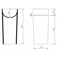 Marmorin Duo S umywalka wolnostojąca z białym postumentem 38 cm