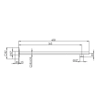 Ramię deszczownicy 40cm kwadratowe PAINI