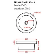 Umywalka Fuori Scala 40 biały mat ARTCERAM Umywalki do łazienek