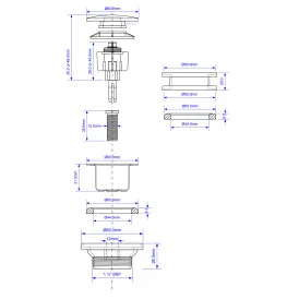 McAlpine korek do umywalki klik-klak chrom CWP60CB 5036484507907