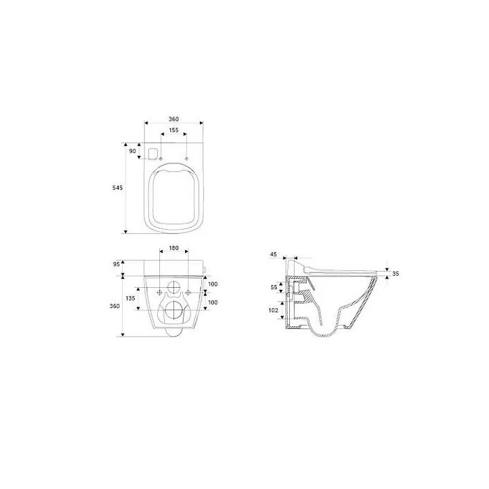 Meissen Keramik GENERA Comfort Square toaleta myjąca biała S701-512