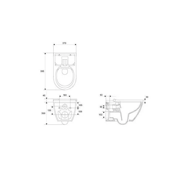 Meissen Keramik Genera Ultimate Oval toaleta myjąca czarny panel S701-514