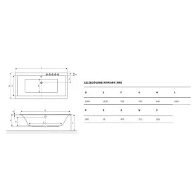 Excellent Pryzmat Slim Wanna Prostokątna 160x75,5 cm WAEX.PRY17WHS Biała